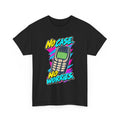 No Case No Worries T-Shirt | Retro Mobile Phone Nostalgia on a Black T-shirt, view 2 (Color: Black)