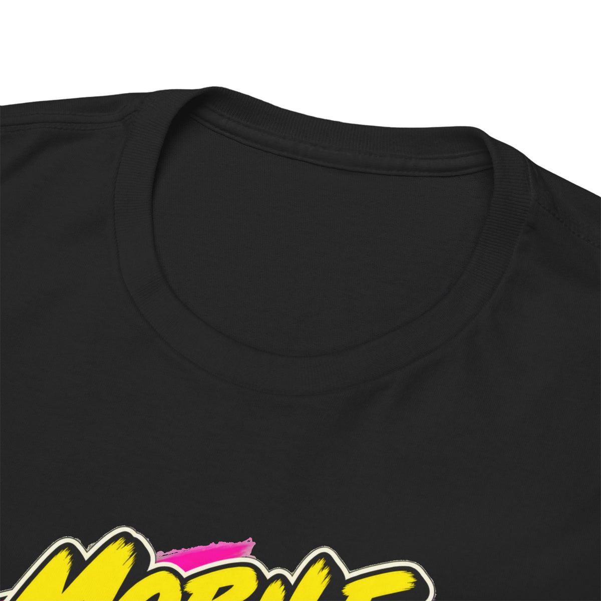 Mobile Games No Ads T-Shirt | Retro Handheld Gaming Nostalgia on a Black T-shirt, view 19 (Color: Black)